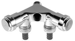 GROHE Original WAS® Doppelventil ('Einfach', Wandmontage, eigensicher gegen Rückfließen, Innengewinde 1/2), chrom, 41020000