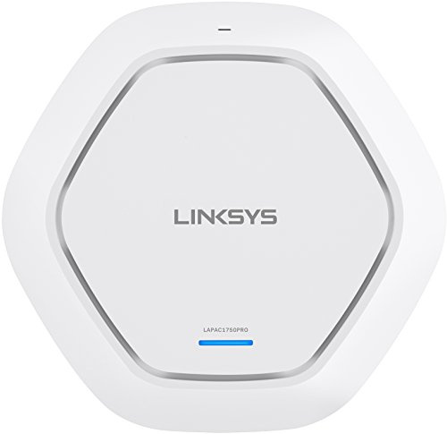Linksys LAPAC-1750PRO-EU AC1750 Access Point (1750 Mbit/s, PoE+, MIMO 3x3, Dual Band,Clustering), weiss