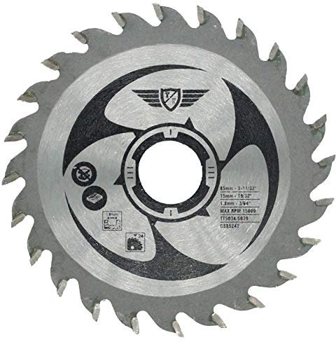 1 x TopsTools CS8524T 85mm 24T 15mm Bohrung TCT-Sägeblätter kompatibel mit Worx Bosch Makita Ryobi Rockwell und vielen anderen