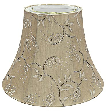 Aspen Creative 30163 Lampenschirm, Glöckchenform, 30,5 cm breit, Spider-Lampenschirm, helles Gold