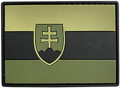 Slowakei überwunden Grüne Flagge PVC Airsoft Paintball Klettverschluss-Flecken Kader Patch