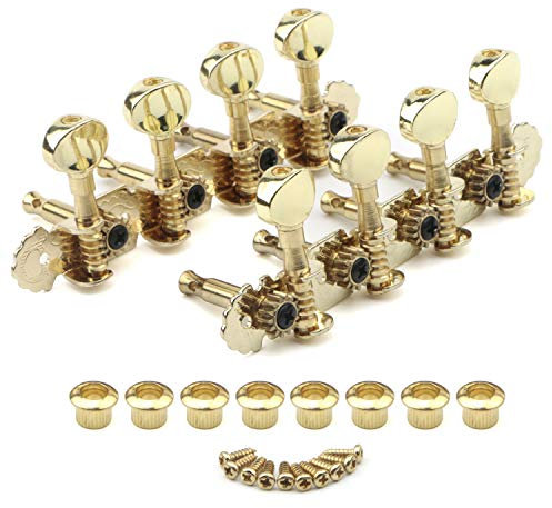 Swhmc Gold 4L4R Mandolin Guitar String Tuning Pegs Tuner Machine Heads Keys 8 Strings Buttons