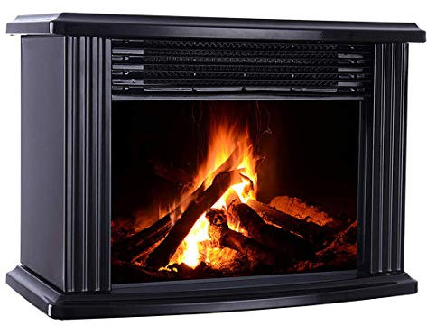 Mini Foyer électrique, Appareil de Chauffage portatif de Table, Appareil de Chauffage portatif de cheminée de poêle autoportant 1500W