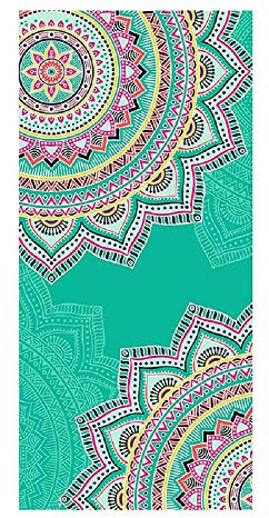 WarmHeartting Strandtuch Microfaser Handtuch Extra Groß Badetuch 150x70cm für Damen Kinder Dünn Ultraleicht Duschtücher Ideal für Reisen Fitness Yoga Sauna Mandala Bedruckt