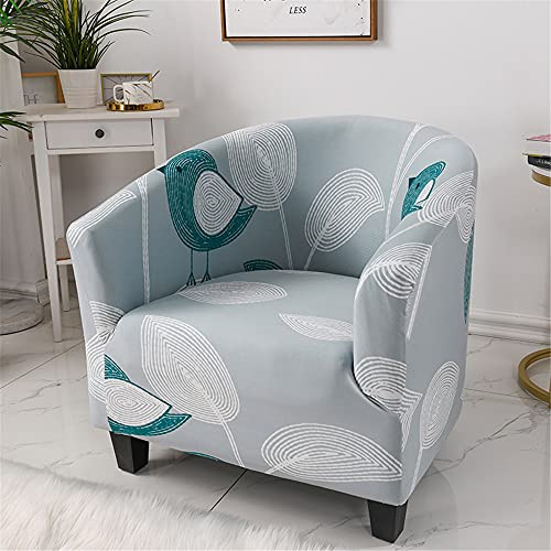 Highdi Sesselschoner Sesselüberwurf mit Elastisch Stretch Husse, Club Chair Einsitzer Schonbezug Sofabezug mit hoher Dehnung Sessel für Clubsessel Loungesessel Cocktailsessel (Garnvogel)