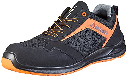 Kollon Säkerhetssko Flex Nitro S1P Orange / FTW0545BOS1P, Industriell sko Män, Svart, Orange, 45 EU, Svart Orange, 45 EU bred