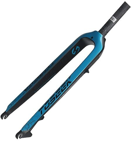 Forcelle rigide MTB da 26 27,5 29 Forcelle rigide MTB in fibra di carbonio QR 9X100mm Forcelle anteriori ultraleggere Forcella per mountain bike senza filettatura con tubo dritto da 28,6 mm (