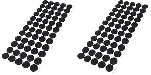 Adsamm® / 60 x Selbstklebende Filzgleiter/Schwarz/ø 20 mm/Rund/Möbelgleiter aus Filz mit 3.5 mm Stärke/Möbel- und Bodengleiter (Packung mit 2)