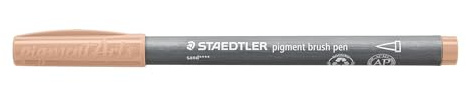 STAEDTLER Pigment Brush Pen 371 – Sand, 10 Stück, Pinselspitze | Pinselspitze, Multi Ink Tusche, lichtbeständig & wasserfest – Kalligraphie – Art.-Nr. 371-450