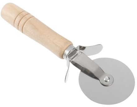 Mikinona Tagliapizza Da Cucina Rotella Per Tagliare La Pizza Manico In Legno Tagliapizza Utensile In Acciaio Inossidabile