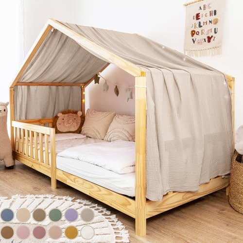 lilimaus Hausbett Himmel [in 12 Farben] Betthimmel Hausbett aus 100%