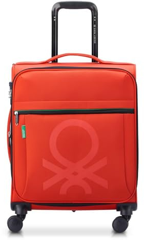 DELSEY Paris x United Colors of Benetton - Color Block - Valise soute Souple 66 cm x 45 cm x 29 cm - 69 L - Rouge