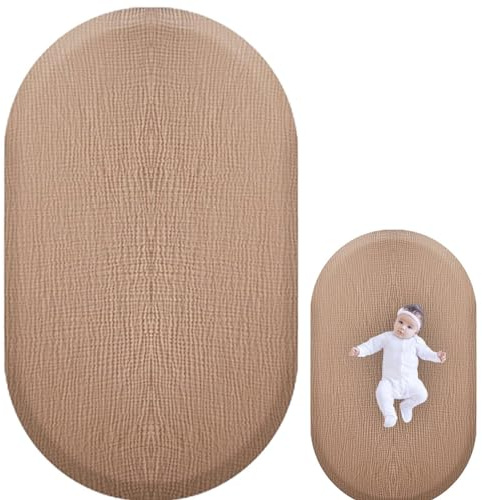 Baby-Bettwäsche für Stubenwagen – kuscheliger Bezug für , kuschelige Bettwäsche für Kleinkinder, Gaze, Musselin-Gaze-Wiege, Matratzenbezug, neutrale Musselin-Gaze-Wiege, Matratzenbezug für