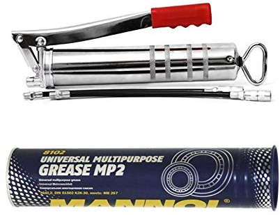 Mannol Profi Fettpresse + 1 X 400G Mannol Mehrzweckfett MP2