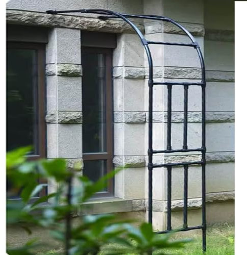 Metallwand-Gartenbogen, Stahl-Halbgartenbögen, Laube für Blumenranken, Hochzeitsbogen für den Außenbereich, Robustes Pergola-Spalier, Blumenständer, Unterstützung für Kletterpflanzen (Größe: