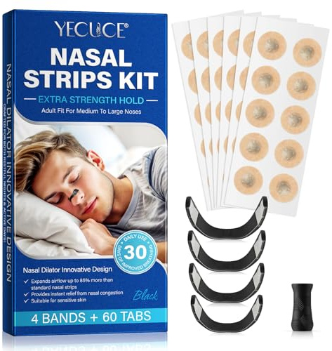 60Pcs Magnetic Nose Strip - Magnetic Nasal Strips - Magnetic Anti-Snoring Sleep Nasal Strips - Magnetic Nasal Strips Improve Sleep Reduce Snoring Improve Sleep Quality for Hotels Families Business
