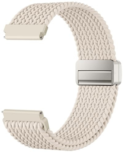 Mastten 22mm Nylon Sport Elastisch Geflochten Magnet Watch Armbänder Kompatibel mit Garmin Venu 3 2/Vivoactive 4 Armband - Amazfit Balance Armband, 22mm Uhrenarmband für Damen Herren, Polarstern