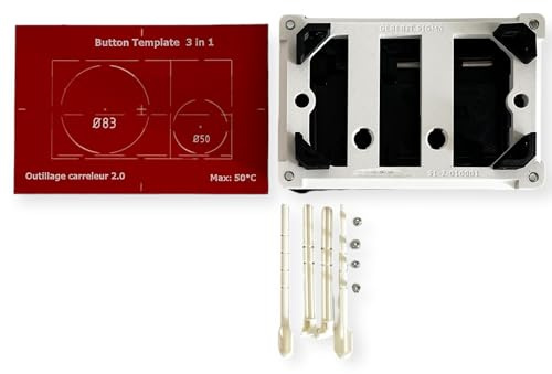 Kit Plaque de Déclenchement à Carreler 2.0 – Type Geb Sigma Luxe | Plaque aimantée + Gabarit