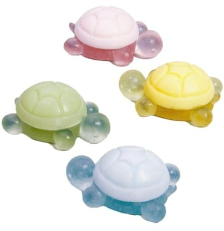 Sapone per neonati e bambini, 4 pezzi, a forma di tartaruga con oli essenziali, pulizia quotidiana per mani e viso