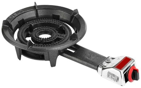 THEGA Stufa A Gas per Interni da 10 KW, Fornello A Gas A Un Bruciatore, con Griglia in Ghisa E Protezione Anti-spegnimento, Piano Cottura Ad Alta Efficienza per Uso Domestico(Lpg,54x29x13.5cm)