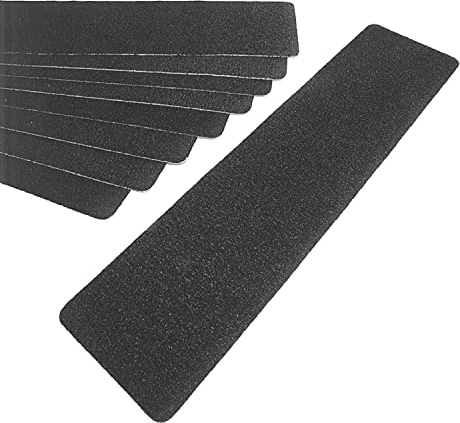 Anti-Slip Stair Treads, Anti Slip Stickers, Self-Adhesive, Anti-Slip Marker - H.150 x W.610 - Black - Pack of 5