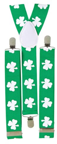 Widmann 7995V – Hängslen med klemmönster, St. Patricks Day, kostym, tillbehör, temafest, karneval