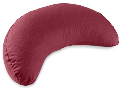 Lotuscrafts Cojin Yoga Meditation Media Luna Shanti - Relleno de Espelta - Cubierta en Algodon Lavable- Cojin Yoga Zafu - Cojin Suelo Media Luna - Meditation Cushion - Certificado Gots