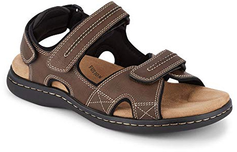 DOCKERS Mens Newpage Outdoor Sport Sandals for Men - Memory Foam Comfort & Adjustable Straps, Briar, 9 Wide