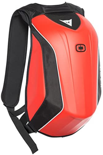 Dainese D-Mach Compact Backpack, Motorrad Rucksack mit Hartschale, klein und kompakt, 50 x 20 x 31 cm, Fluo-Rot, N