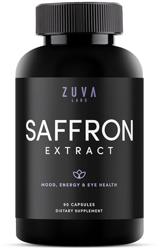 Ultra6 Saffron Supplements - 100% Pure Saffron Extract Capsules and Mood Enhancer for Women and Men - Natural Supplement for Eye Health (90 Servings)