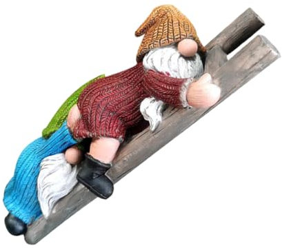 Toddmomy Statue De Nain De Jardin Résine Décoration Extérieure Originale pour Terrasse Et Jardin Figurine De Nain Grimpant Élégante Et Amusante pour Embellir Votre Pelouse