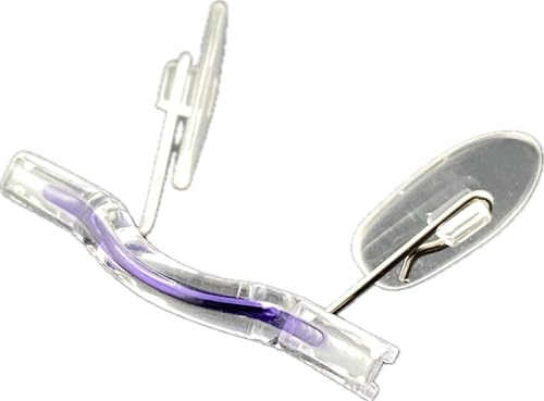 Generic Durchsichtige Original Universale Nasenstege mit Violettstreifen 260 A & Komfort-Pads für Switch It! Brillen - Perfekte Passform, Hautfreundlich, Langlebig