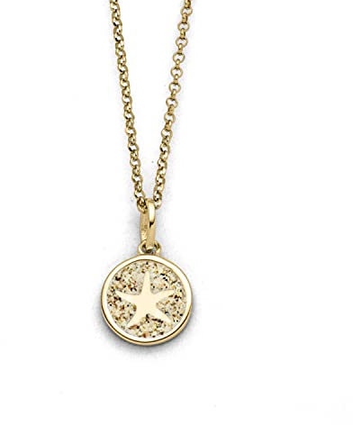 DUR Schmuck Kette TRAUM 2.0 Strandsand, Silber 925/- vergoldet 45cm (K2941) Erbskette