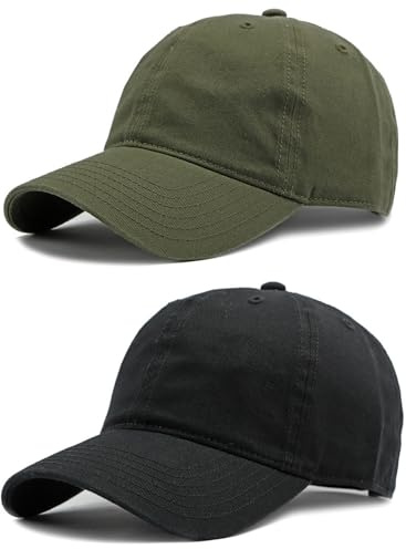 BABAHU Baseballkappe für Herren und Damen, einfarbig, blanko, verstellbar, klassische Baseballkappe, 100 % Baumwolle, Golfmütze, Einheitsgröße