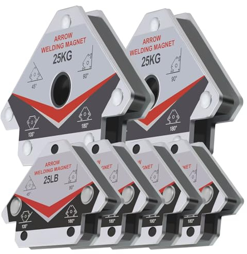 GUTIMORE Welding Magnets 25LB&55LB 6Pcs Welding Magnet Set, Magnetic Welding Holder, Holding Power Welding Accessories