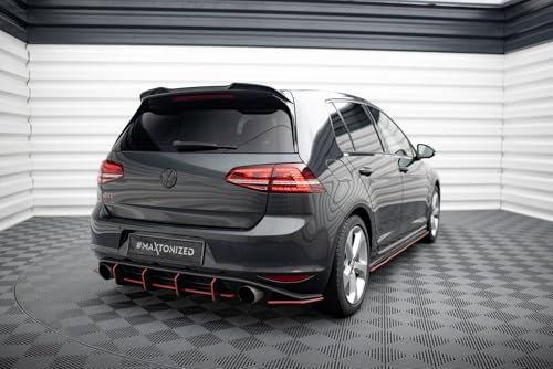 Maxton Design Heckspoiler 3D für VW Golf 7 GTI/GTD/R-Line/R (2013-2020) Hochglanz schwarz