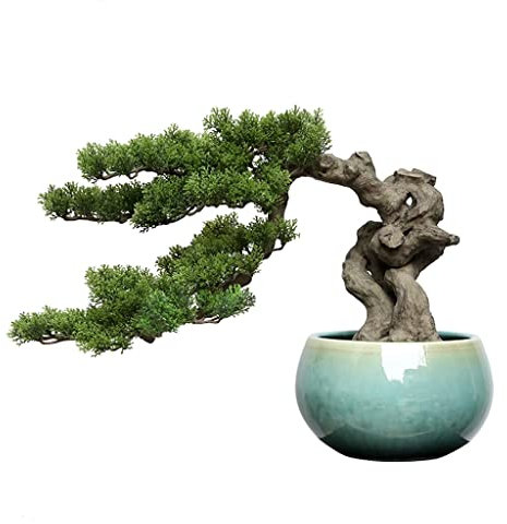 XAoSCd Künstliche Pflanzen, Simulation Bonsai, Thuja-Kiefer, Einladende Kiefer, Bonsai, Grüne Pflanze, Home-Office, Desktop-Gartendekoration, Ornamente, Künstliche Pflanzen Für Den I,