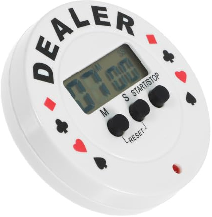 Hohopeti Elektrisk Poker Timer med Nedräkning Bärbar och Kompakt Poker Spelur för Rättvis Spelmiljö Lättläst Display och Mångsidig Användning och Andra Tidsprojekt
