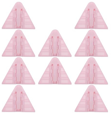 HAMPPLIES 10 Pezzi Serrature di Sicurezza Adesive per Porta Scorrevole in Vetro, Chiusure di Sicurezza per Armadi e Mobili, Protezione per Casa e Cameretta Rosa