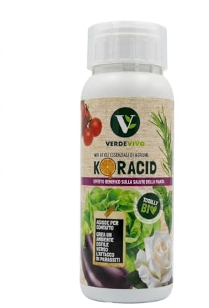 Verde Vivo Koracid, Mix di Oli Essenziali di Agrumi per Orticole, Piante da Frutto ed Ornamentali, 500 ml