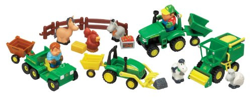 Tomy - Coffret Amusons-Nous à la Ferme, Animaux de la Ferme avec Personnages et Véhicules de John Deere 34984A2, Voitures Miniatures, Jouet Éducatif, Jouet Premier Âge, Adapté aux Enfants de 18mois+