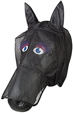 PFIFF 101013 Flygmask ansiktsmask med motiv för hästar, flygskydd