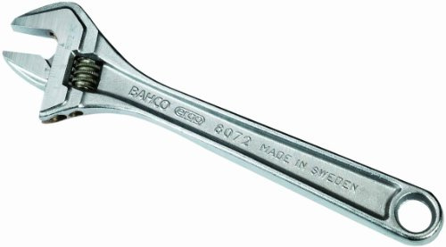 Bahco 8071 RC US Adjustable Wrench, 8-Inch, Chrome