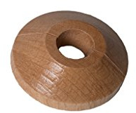 Merriway BH01932 15 mm Rohrrosette, Eiche / Weiß, 2 Stück