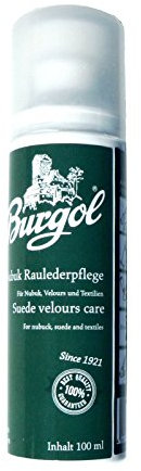 Burgol Nubuk Raulederpflege 100 ml, Wildlederpflege für Nubuk Velour und Textilien 9 Farben (grün)