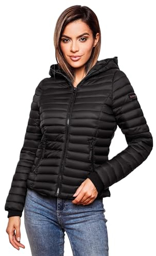 Navahoo Damen Übergangs Stepp Jacke mit Kapuze B348