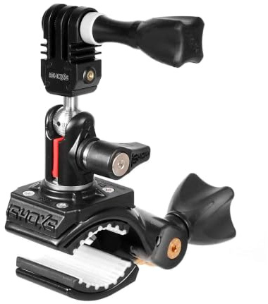 iSHOXS Cobra SLS-X Action Aluminium Rohrhalterung für GoPro & Action Cams | Halterung 360° verstellbar, extrem stabil & vibrationsdämpfend, Für Ø 15-50 mm, Halter für Motorrad, Fahrrad & Offroad