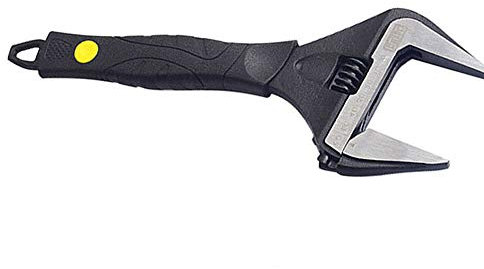 BE-TOOL Verstellbarer Schraubenschlüssel, 15,2 cm, 20,3 cm, 25,4 cm, breiter Maul, Handwerkzeug mit weichem Griff (165 mm)