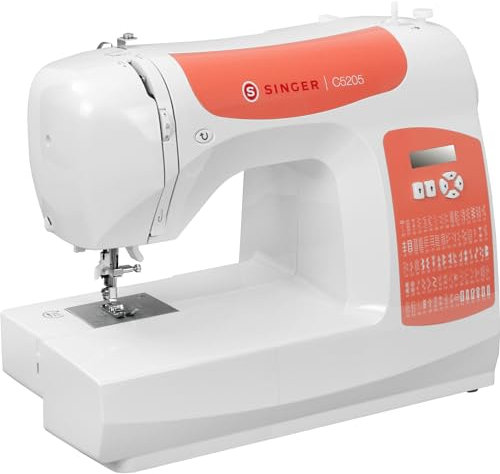 Singer C5205 Nähmaschine, weiß/orange
