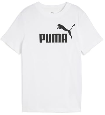 PUMA Mädchen Ess logo t-shirt G T shirt, Puma White, 104 EU